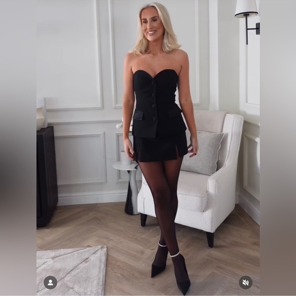 Zara 2 pieces COMBINATION SATIN EFFECT BUSTIER TOP and skirt - Picture 6 of 6